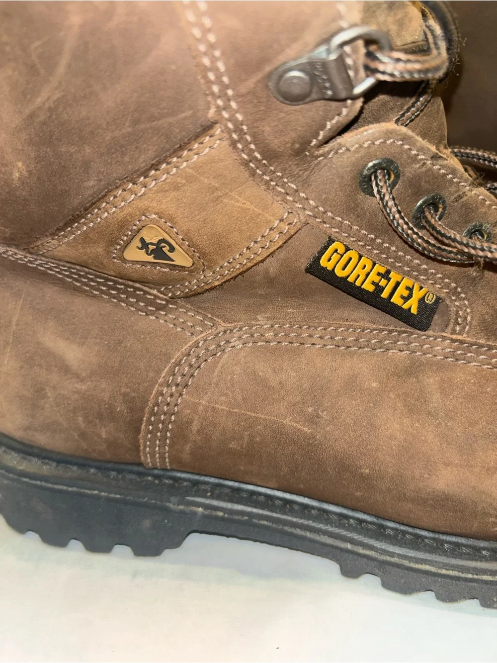 Rocky Brown Suede Lace-Up Work Boots
